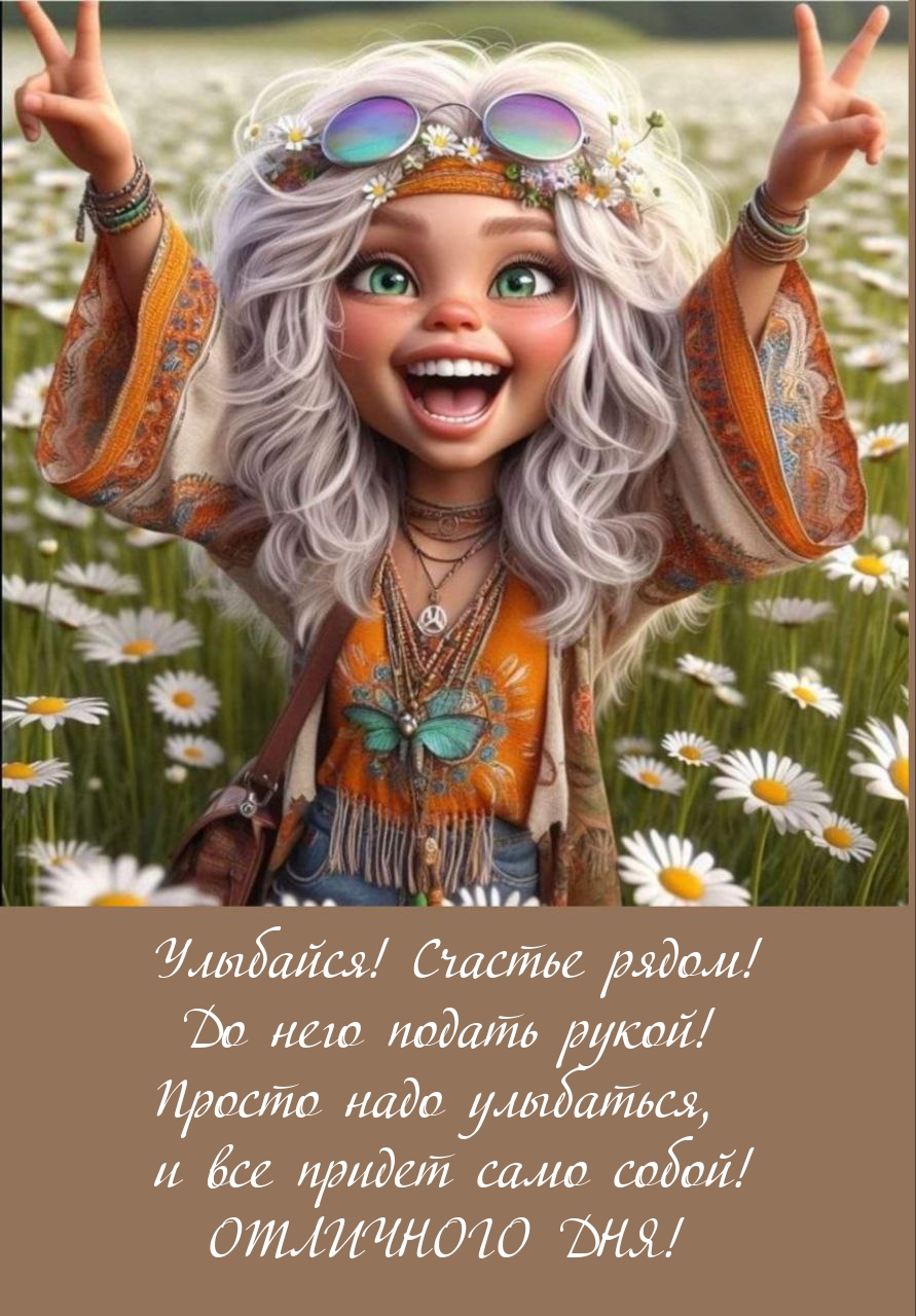 Улыбайся! Счастье рядом! До него подать рукой!