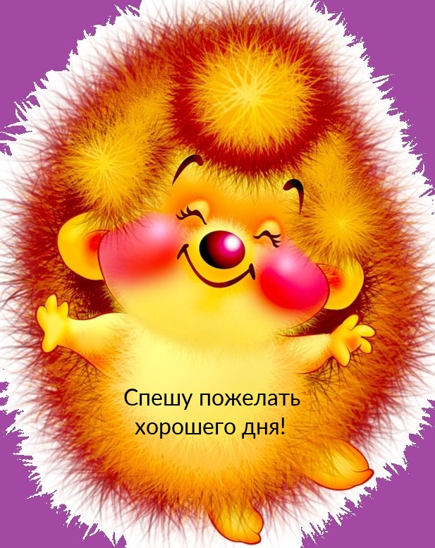 Спешу пожелать хорошего дня!