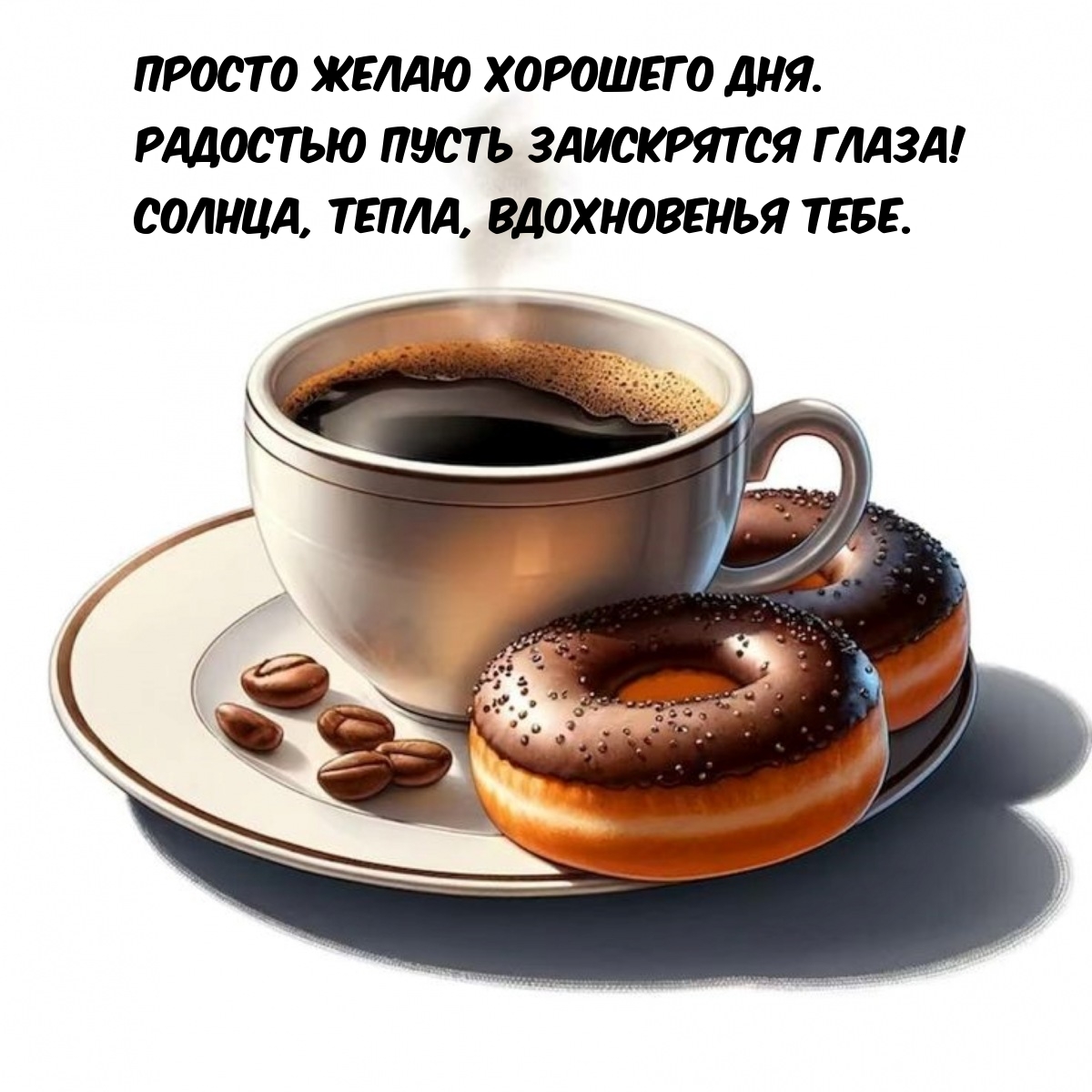 Просто желаю хорошего дня. Радостью пусть заискрятся глаза!