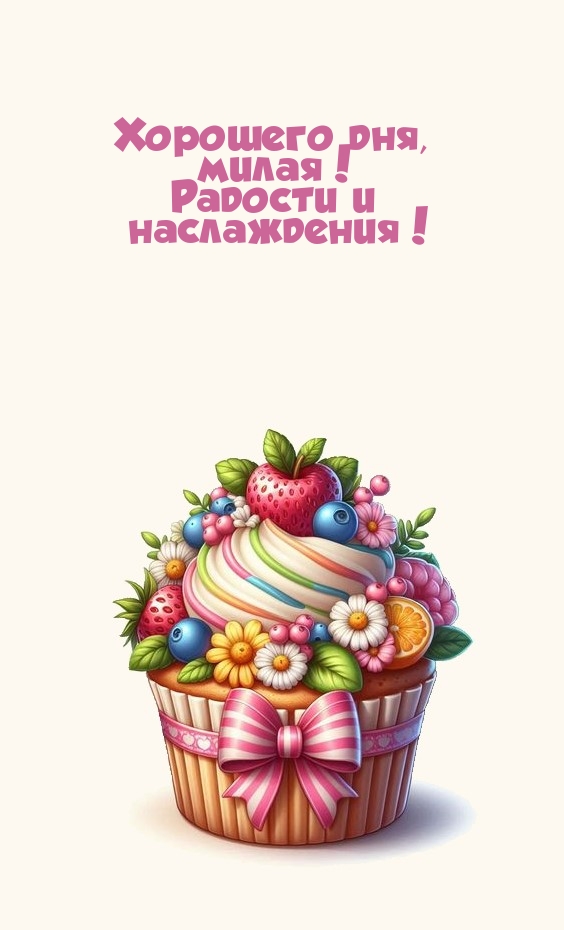 Хорошего дня, милая! Радости и наслаждения!