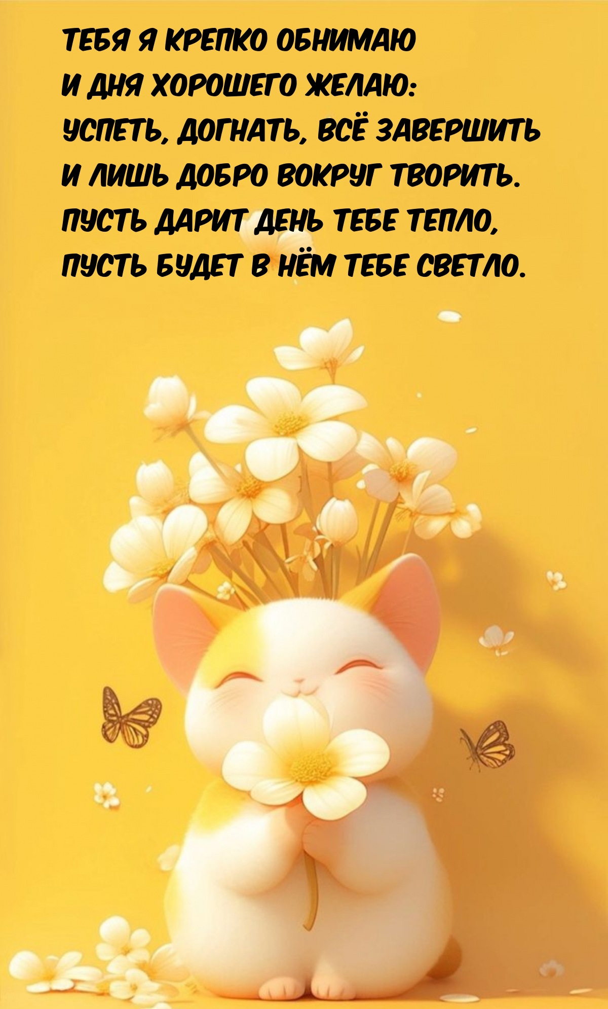Пусть дарит день тебе тепло, пусть будет в нём тебе светло.